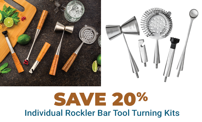 Save 20% on Individual Rockler Bar Tool Turning Kits