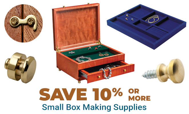Save 15% on Rockler Small Box Making Supplies