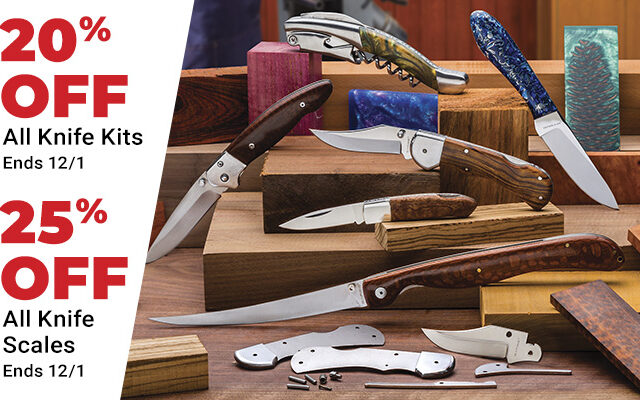 20% Off All Knife Kits and 25% Of Knife Sales - Ends 12/1