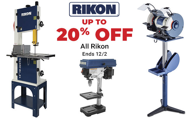 Up to 20% Off on All Rikon - Ends 12/2