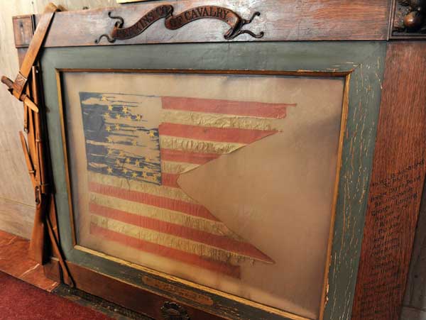 Rediscovered Civil War Flag and Frame Head to Restoration