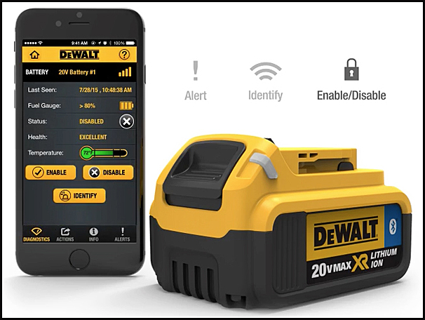 DeWALT Tool Connect™ Battery App