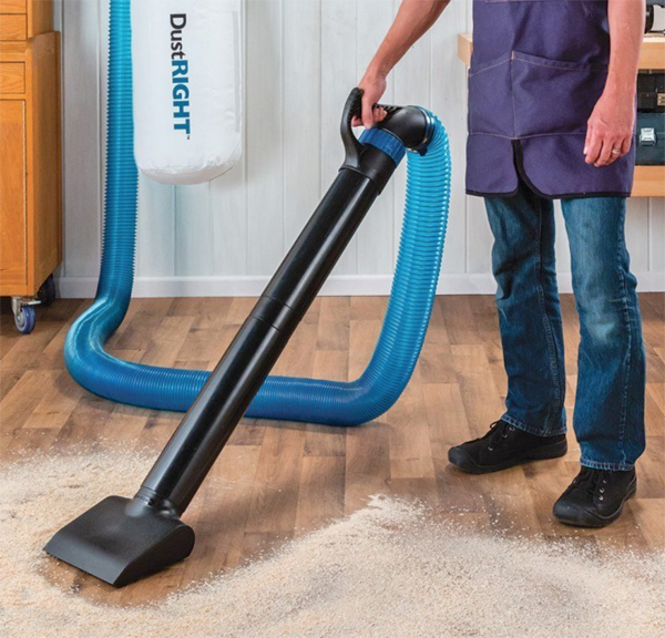 Rockler Dust Right Floor Sweep Bench Sweep Small Port Hose Kit