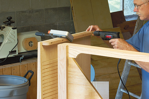 Installing cleats in entertainment center case