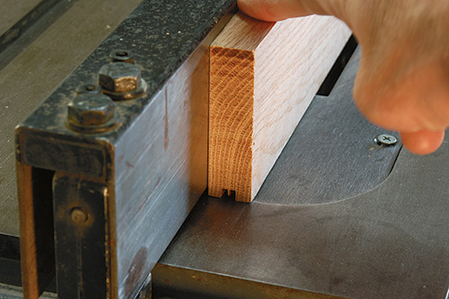 Cutting entertainment center door panel grooves at table saw