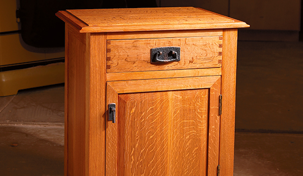 Table saw constructed nightstand