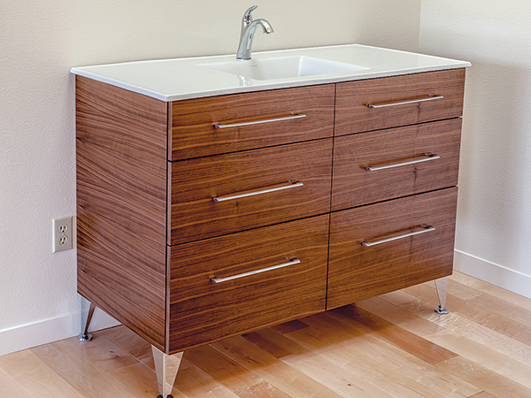 Three drawer bathroom vanity