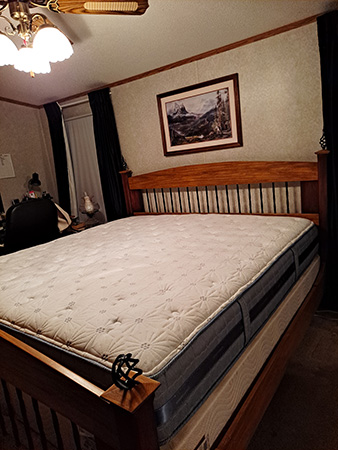 King size wooden bed frame