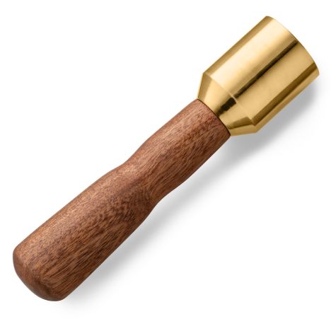 Brass mallet with sapele wood handle