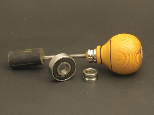 Bandsaw bearing used as an awl ferrule