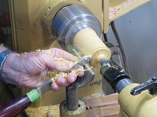 Cutting ferrule tenon in awl handle