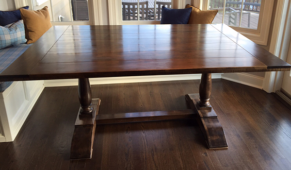 Breakfast Nook Benches and Trestle Table