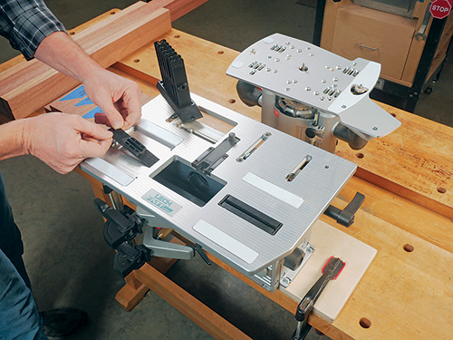 Setting up FMT joinery jig with templates