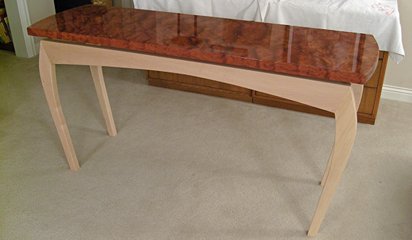 Bubinga Sofa Table