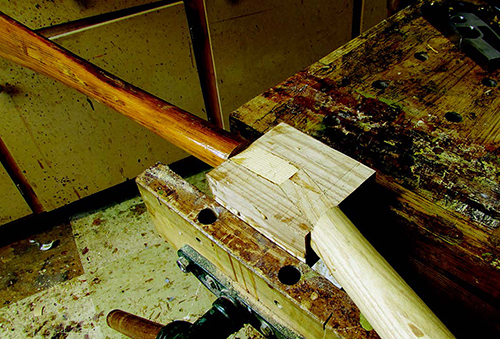 Maloof joinery for oar chair backing