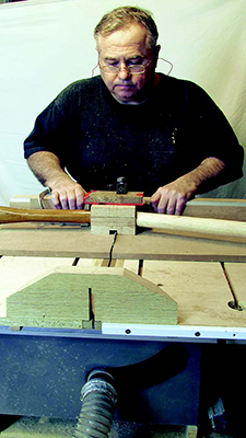 Cutting dado for making Maloof joint