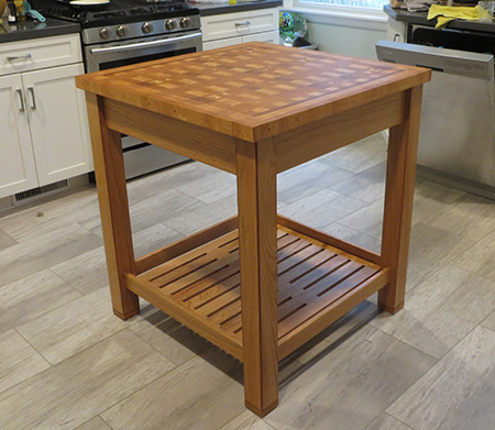 Full butcher block kitchen table