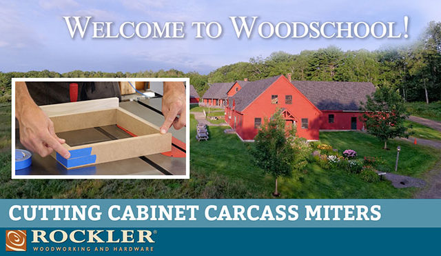 Cutting miters woodworking class
