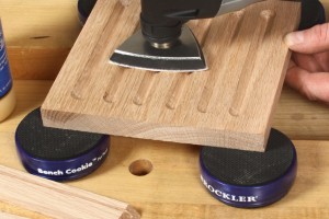 Rockler's Bench Cookies come in handy for routing, cutting, sanding and finishing jobs. 