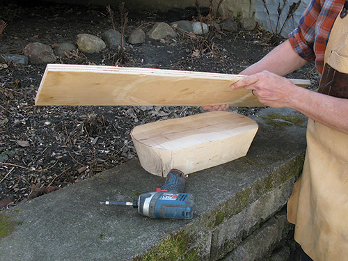 Attaching bowl carving blank to plywood anchor