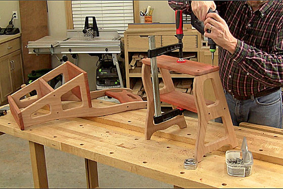 Convertible Step Stool Chair Woodworking, Folding Step Stool Chair Plans