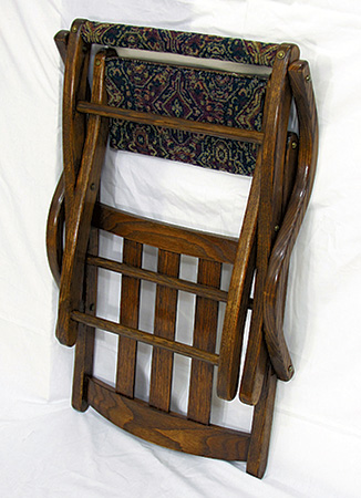 Civil War officer's chair folded for storage