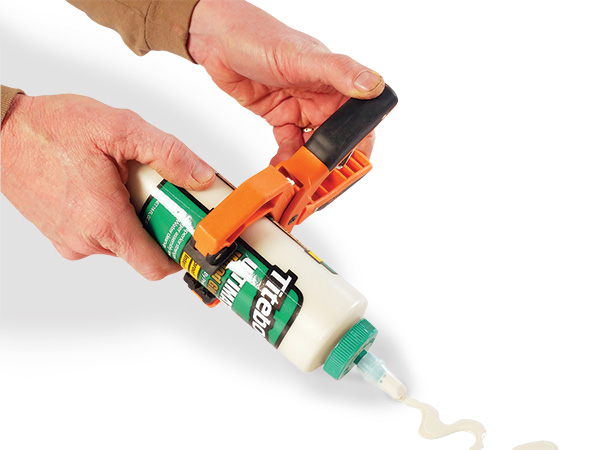 Clamp Makes Dispensing Glue Easier