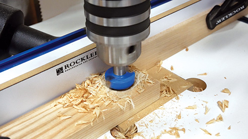Cutting spoon recess with a drill press