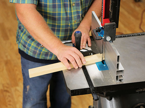 Cutting tenon in table saw leg with band saw