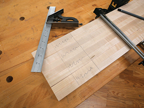 Laying out mortise cutting lines