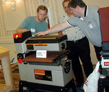 Large panel-sanding tasks should be easy work for Craftsman's redesigned 18" Professional Drum Sander with dust collection. Craftsman rep Tom Gale gives Chris the grand tour of this promising new machine.