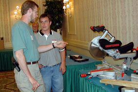 Contributing editor Chris Marshall was impressed with the cutting capacity and front-mounted controls of Craftsman's 12" Sliding Compound Miter Saw with Laser Trac*.