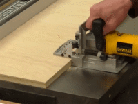 Using a biscuit cutter to cut joinery