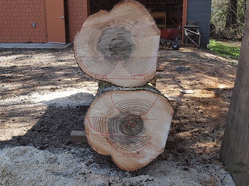 Two different methods for harvesting blanks, the top is not the best