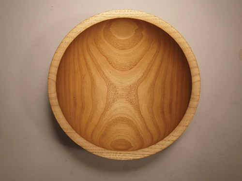 Butterfly pattern bowl cut from a lumber blank
