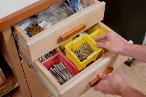 When it comes to staying organized, drawers work for me. 