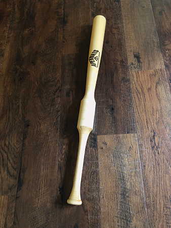 Turned training baseball bat