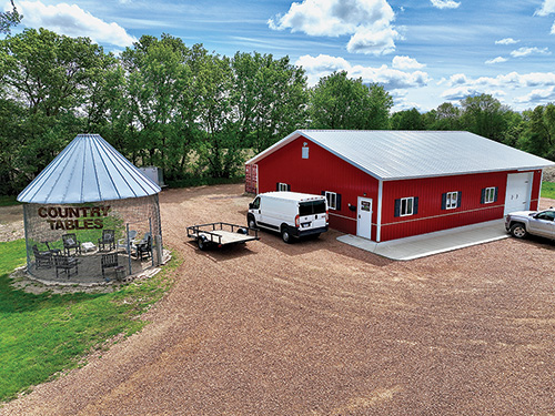 Dan Wallen's workshop on his farmland propery