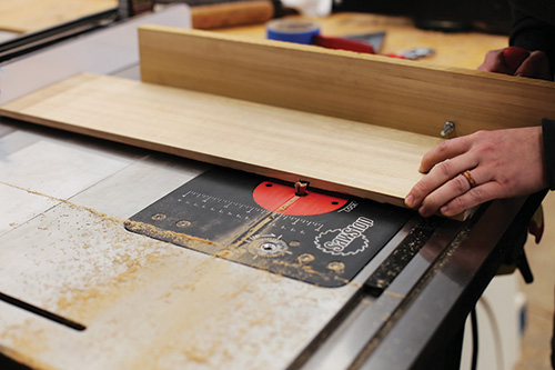 Routing sliding dovetail joint in dovetailed whiskey cabinet casework