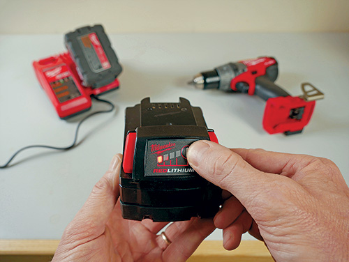 Drill/Driver LED battery charge indicator