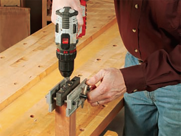 Doweling Jig Doubles as a Drill Press