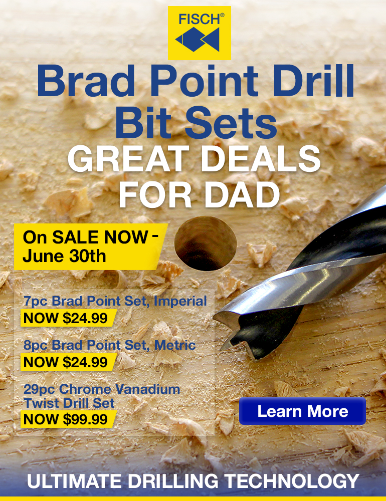 Great Deals on Brad Point Drill Bit Sets - Through June 30, 2022