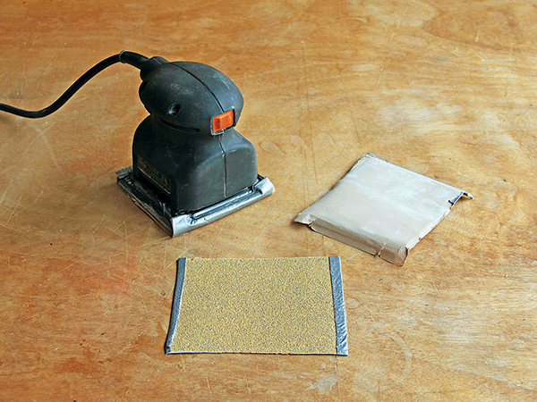 Extend life of sandpaper with duct tape