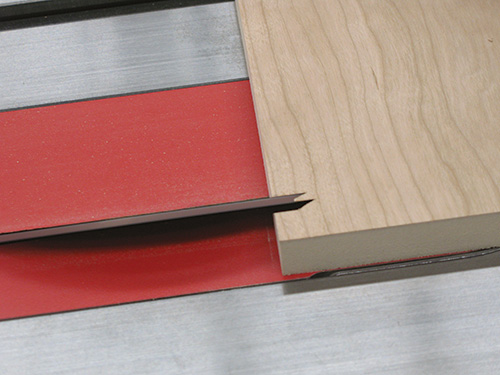 Cutting beveled edges for entry bench panels