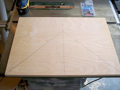 Marking template for envelope table leaves