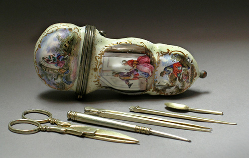 Decorated 17th century sewing box