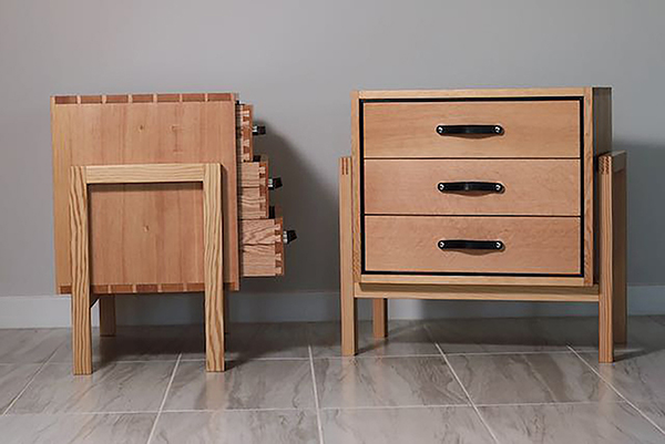 Nightstands showing off dovetail joints