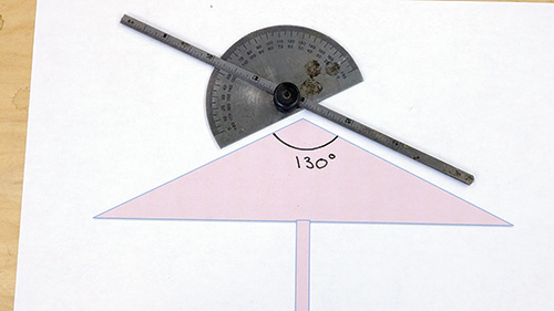 Graphing angle for spin top cut