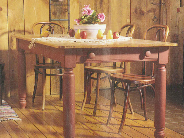 Farm-style kitchen table