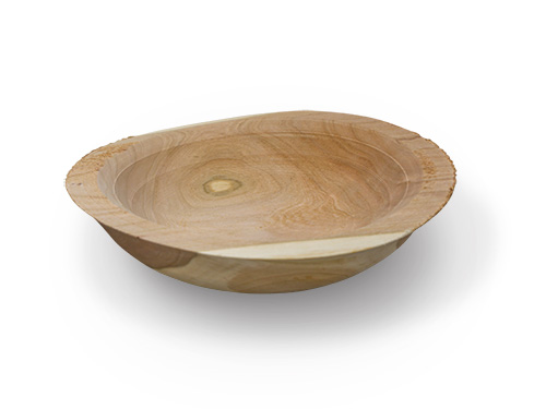 Unfinished cherry bowl with unique pattern